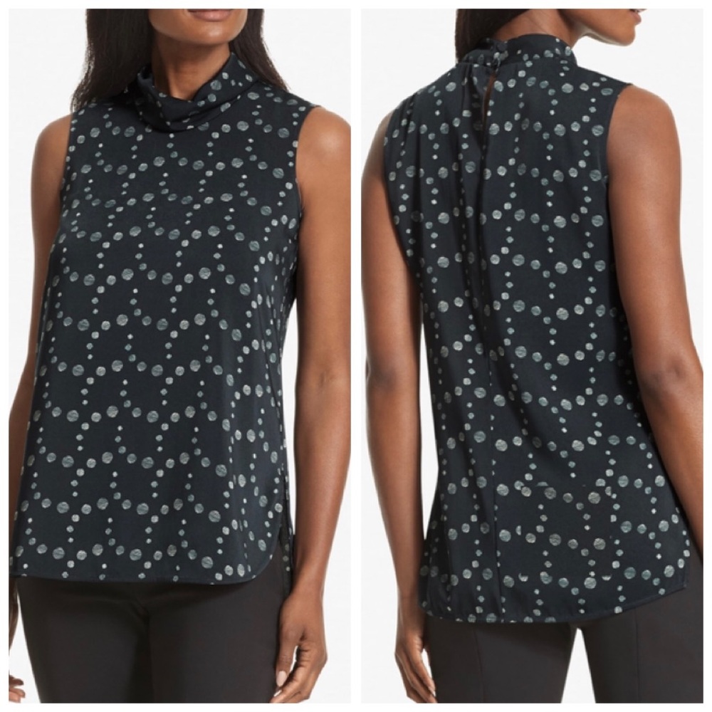M.M LaFleur Black The Lise Top in Aurora Print